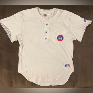 Vintage 90s Nike Chicago Cubs Chest Patch Back Patch White Jersey Size Medium